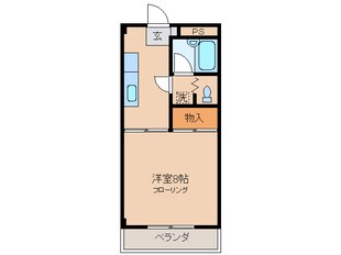 柳駅 徒歩14分 3階の物件間取画像